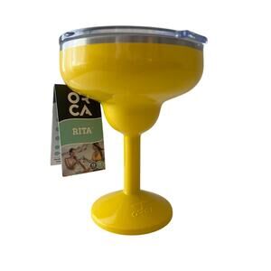 ORCA Rita Temperature Insulated Stainless Steel Glass Sunflower NWT Yellow